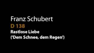 Schubert D 138 Rastlose Liebe Dem Schnee dem Regenwmv [upl. by Noedig]