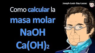 Como calcular la masa molar de NaOH y CaOH2 [upl. by Norri]