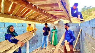 🧑‍🎓Hassans Return Building a Kitchen Roof with Amirs Family🔨🪜 [upl. by Lisette138]