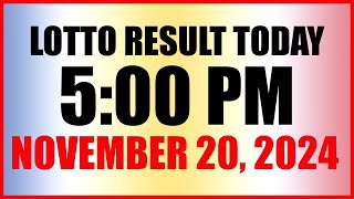 Lotto Result Today 5pm November 20 2024 Swertres Ez2 Pcso [upl. by Fanning428]