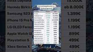 Herstellungskosten vs Verkaufspreise finanzen deutschland [upl. by Feil]