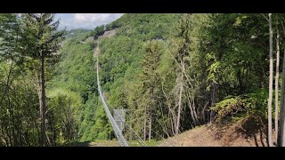 Dossena inaugurati ponte tibetano e parco speleologico delle miniere [upl. by Esertap]