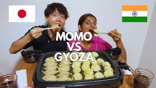 Indian vs Japanese Couple try each others Dumplings ASMR MUKBANG [upl. by Harod363]