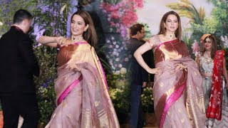 Kangana Ranaut At Sonam Kapoor amp Anand Ahuja Wedding Reception [upl. by Gereld]