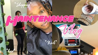 MAINTENANCE VLOG🎀 nails hair shopping haul [upl. by Saied]