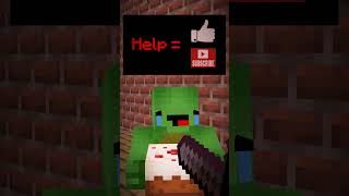 JJs Regret  MAIZEN Minecraft Animation shorts [upl. by Benilda]