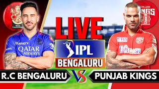 IPL 2024 Live RCB vs PBKS Live Match  IPL Live Score amp Commentary  Bangalore vs Punjab Live Match [upl. by Rufford]