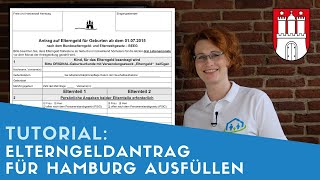 ▶ Elterngeldantrag für Hamburg ausfüllen  Tipps [upl. by Ainesy]