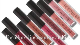 Focallure lipcream review swatches [upl. by Letsirc]