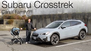 Can it Family Clek Liing child seat review Uppababy Cruz vs 2021 Subaru Crosstrek [upl. by Fairfield]