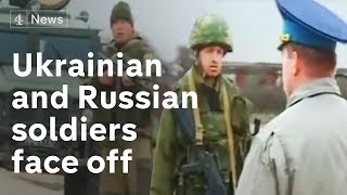 Ukrainian and Russian soldiers face off at Belbek  Channel 4 News [upl. by Palestine]