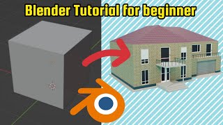 Modelling and Texturing a Detailed House in blender  Blender tutorial for beginners [upl. by Dent291]