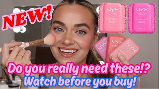 NEW NYX Buttermelt Blush SWATCHES DEMO FULL REVIEW [upl. by Marillin147]