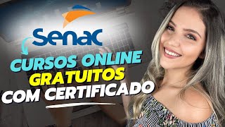 CURSOS ONLINE GRATUITOS do SENAC com CERTIFICADO GRÁTIS  Mari Rel [upl. by Bergmans]