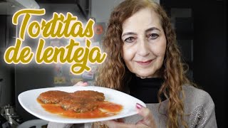 TORTITAS DE LENTEJA EN SALSA DE JITOMATE  MARINA COCINA [upl. by Lleroj]