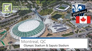 Olympic Stadium amp Saputo Stadium  Montreal Impact  Google Earth 360° Rotation [upl. by Currey]