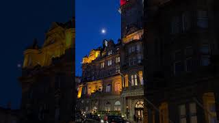 Night Edinburgh uk edinburgh travel nightcity shortvideo castle harrypotter studyabroad [upl. by Luci]