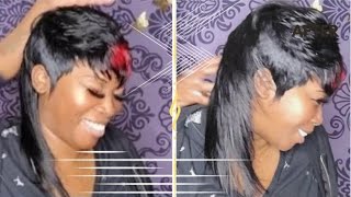 HOWTO Edgy Mullet Pixie Cut Quickweave TUTORIAL ✂️Ultimate RockStar Look 🎸TRY THIS [upl. by Dolorita921]