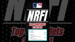 Best MLB Picks Today Top 3 NRFI Bets amp Winning Parlay 3282024 [upl. by Schramke]