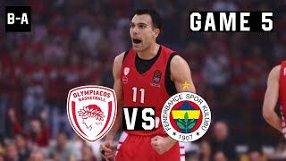 Olympiacos  Fenerbahce  Full Highlights  Euroleague Playoffs Game 5  09052023 [upl. by Accire772]