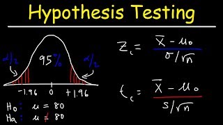 Hypothesis Testing Problems  Z Test amp T Statistics  One amp Two Tailed Tests 2 [upl. by Narol]