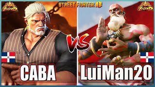 Street Fighter 6 🔥 CABA GUILE Vs LuiMan20 DHALSIM 🔥Best Room Match🔥FightingGameWorldX [upl. by Wardle]