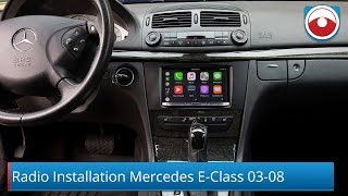 Mercedes Benz EClass 20032008 W211 Radio Installation [upl. by Ayidan34]