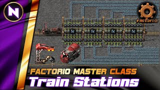 Efficient LOADINGUNLOADING Train Station designs  Factorio TutorialGuideHowto [upl. by Weirick]