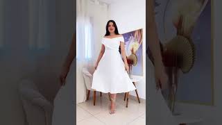 Vestido elegante para o seu casamento civil 💐💍 lovito shopee casamentocivil vestidobranco [upl. by Ahsekel]