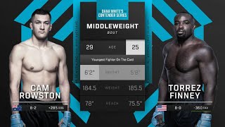 FULL FIGHT  TORREZ FINNEY VS CAMERON ROWSTON  DANA WHITE’S CONTENDER SERIES SEASON 8 [upl. by Chemesh]