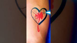 Heart Broken Tattoo ❤️❤️ tattoo art viralreels trending shorts [upl. by Aivatnohs944]