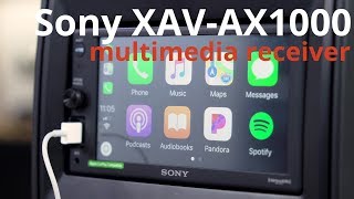 Sony XAVAX1000 touchscreen receiver with Apple CarPlay  Crutchfield video [upl. by Asirehc]