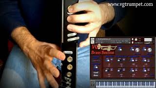 AKAI EWI4000s and Brass Section Kontakt sound library wav samples vst orchestral [upl. by Correy]