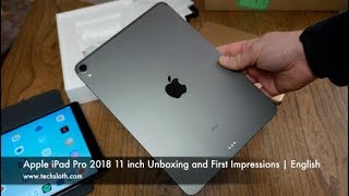 Apple iPad Pro 2018 11 inch Unboxing and First Impressions  English [upl. by Rosenzweig]