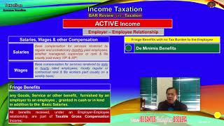 TAXATION  GROSS INCOME  Dean JoeSantos Balagtas Bisquera  UM LAW BAR Reviewer [upl. by Ahselak152]