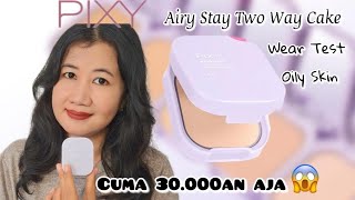 Pixy Airy Stay Two Way Cake Review Dan Tes Ketahanan Di Kulit Berminyak Murah Banget [upl. by Ihsir]