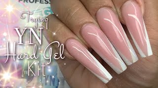 Testing the YoungNails Gel Kit  Watch Me Do My Nails  Simple V French Hard Gel Nails [upl. by Ttelrats]