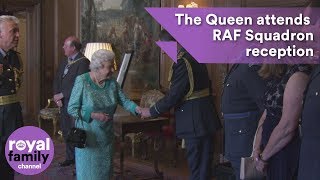 The Queen attends RAF Squadron reception in Edinburgh [upl. by Kablesh377]