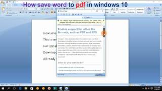 How to save word to PDF in windows 10 Full free version [upl. by Aicil]