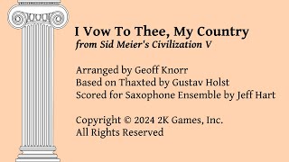 I Vow To Thee My Country arr for saxophone ensemble [upl. by Shanleigh195]