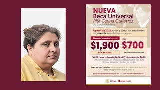 Cómo inscribirse en la Nueva Beca Universal Rita Cetina Gutiérrez Nivel Basico 2024  2025 [upl. by Mikes]