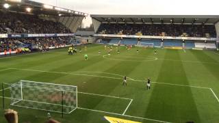 Millwall vs Charlton 2015 Final whistle [upl. by Alliuqaj877]