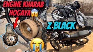 Splendor bike Z black krva di♠️❌splendor ka engine ma problem aagayi bike start nhi hori😱😭vansh 0036 [upl. by Retnyw319]