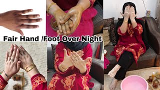 How to Make Your Hands Foot Look 5 Years Younger Over Night Wrinkle Free Smooth Fair Hand  Foot [upl. by Ateuqram]