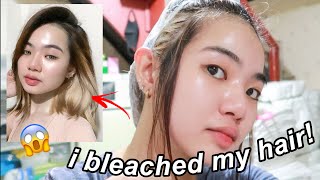 I BLEACHED MY HAIR😅 tips to prevent bleached hair from damaging [upl. by Zap]