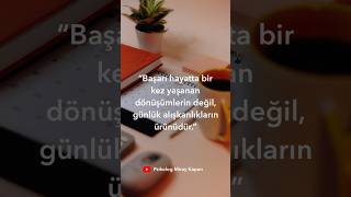 Günlük Alışkanlıklar Neden Önemlidir shorts routines success motivation başarı motivasyon [upl. by Annoled]