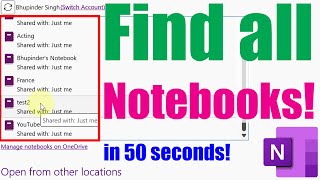 CANT FIND NOTEBOOK IN ONENOTE [upl. by Eleanore]