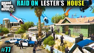 POLICE RAID ON LESTERS HOUSE  GTA V GAMEPLAY 77 [upl. by Terencio]