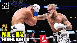 JAKE PAUL VS NATE DIAZ Fight Highlights [upl. by Faxon]