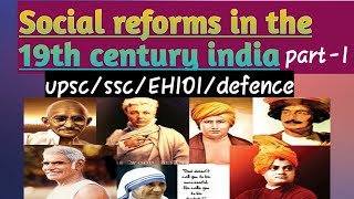 social reforms of the 19th centuryehi01upscsscdefence competitive exams [upl. by Anura654]